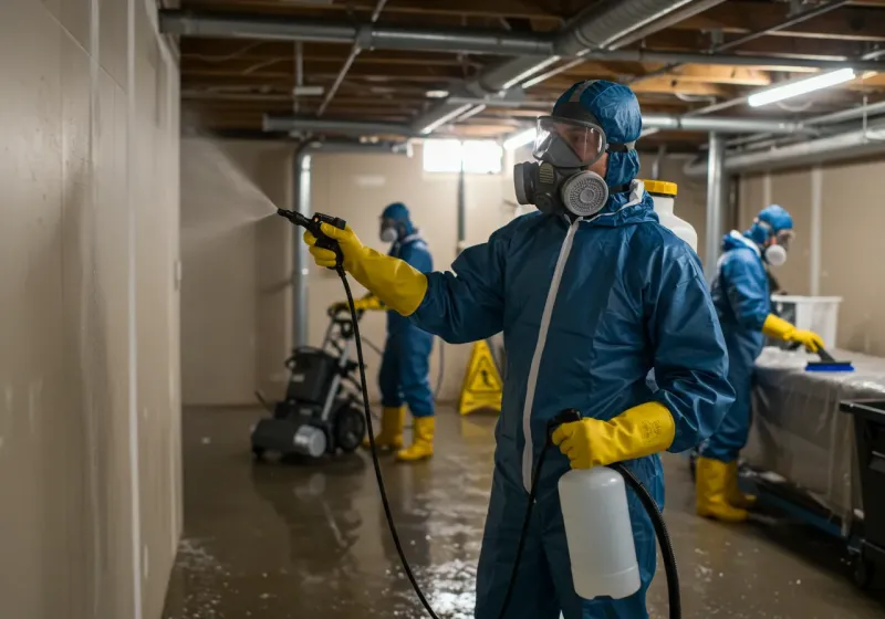 Basement Sanitization and Antimicrobial Treatment process in Scotts Bluff County, NE