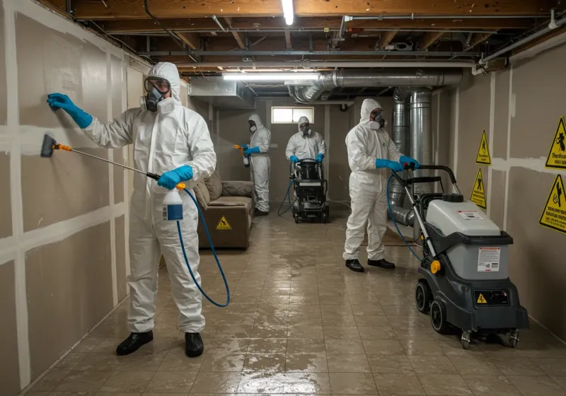 Basement Moisture Removal and Structural Drying process in Scotts Bluff County, NE